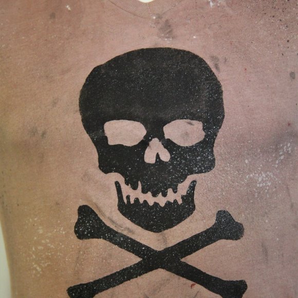 Skull Shirt Handmade Distressed Destroyed Ripped - Picture 4 of 6